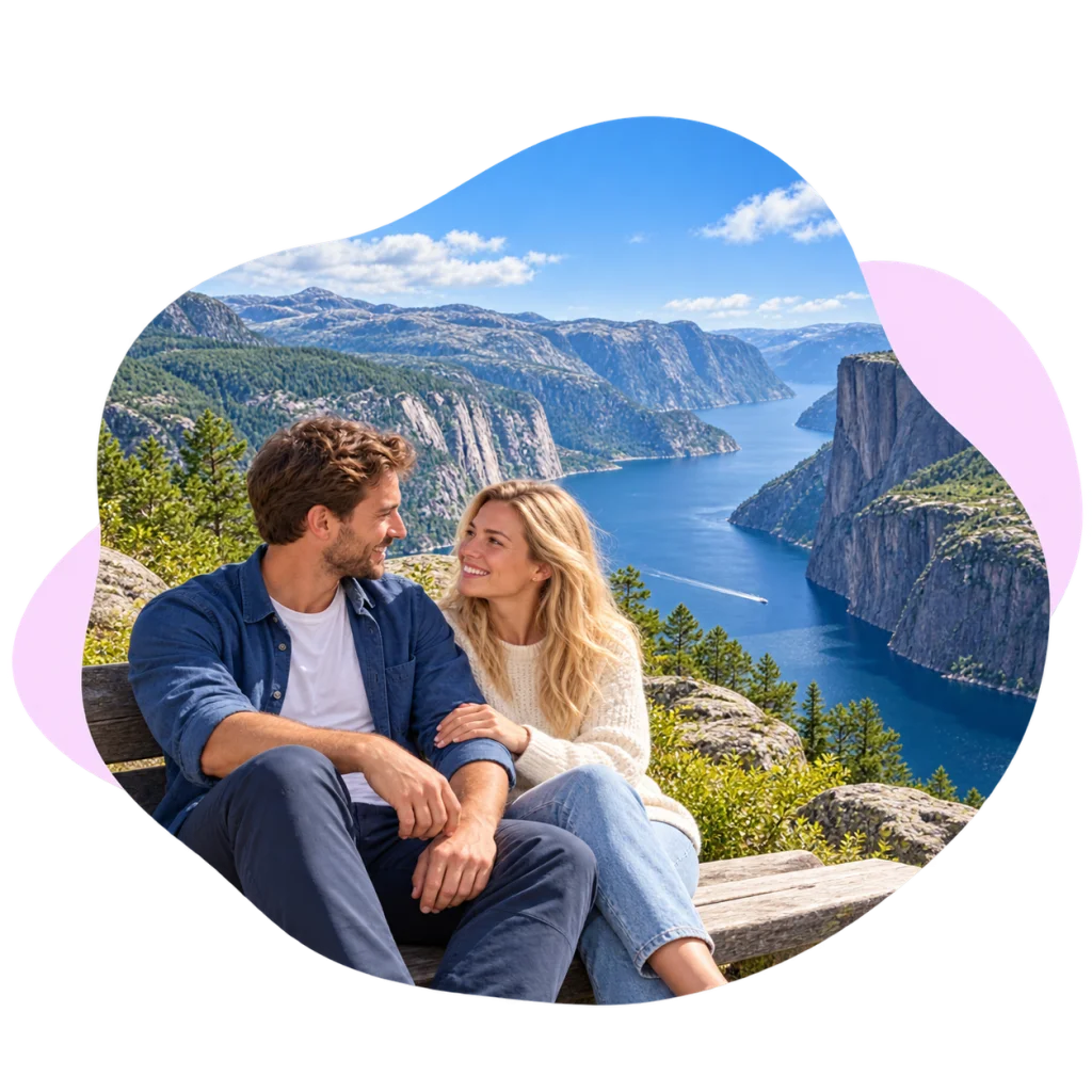 Et par deler et øyeblikk sammen.